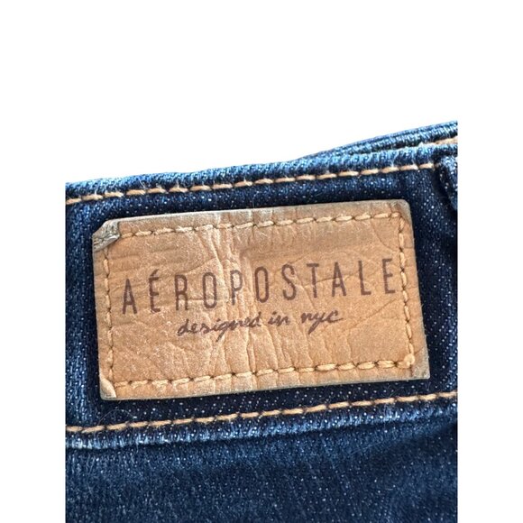 Aeropostale Womens Skinny Jeans Size 12 In Dark Wash Denim Stretch Casual Everyd - Picture 4 of 6